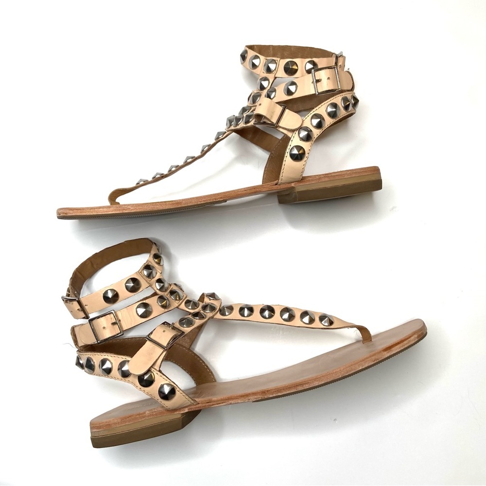 JEFFREY CAMPBELL Silver Studded Leather Gladiator Sandal - Picture 14 of 16